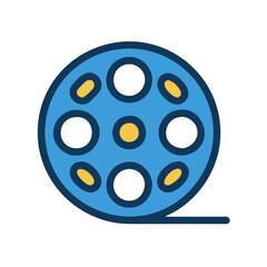  Modern Film Reel Icon for Movies