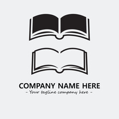 Book illustration black and white for logo company vector image

