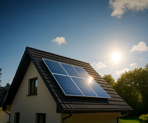 solar energy panel on the roof	