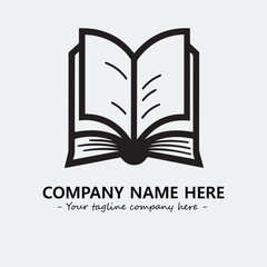 Book illustration black and white for logo company vector image
