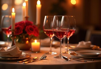 luxurious rich red wine elegant glassware exuding class sophistication perfect fine dining experience, beverage, liquid, toast, vintage, bouquet, tannin