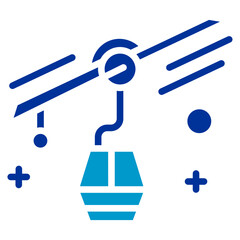Obraz premium Cable Ski Lift Icon
