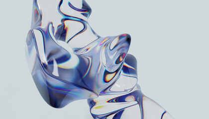 3d abstract glass obiect © neurostructure