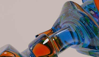3d abstract glass obiect © neurostructure