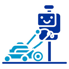 Smart Robot Lawn Mower Icon