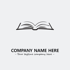 Book illustration black and white for logo company vector image
