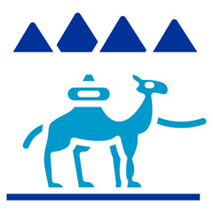 Camel Caravan Vector Icon