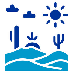 Desert Plateau Vector Icon
