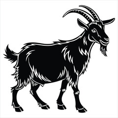 goat on a white background