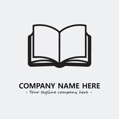 Book illustration black and white for logo company vector image
