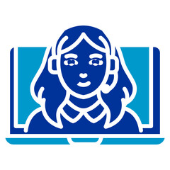 Online Tutor Vector Icon