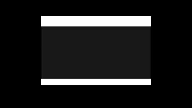 Call Out titles animation. Signboard with empty space for logo or text. Animation glitch effect. HUD elements frame and lines callout on black bg 4K video.
