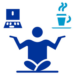 Work Life Balance Vector Icon