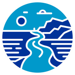 Coastal Road Vector Icon