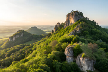 Majestic Mountain Landscape at Sunrise