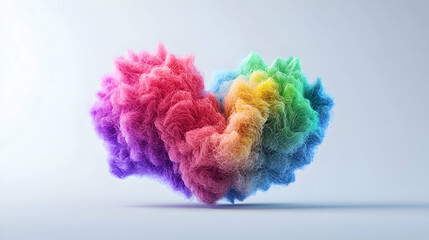 Abstract Colorful Rainbow Cloud Shape