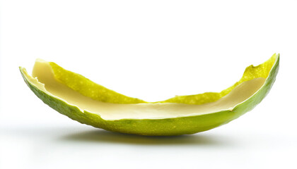 Peeled pistachio nut isolated on white background