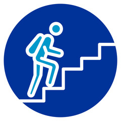 Stair Climbing Vector Icon