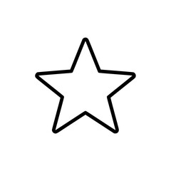 Simple Star Icon Outline Design 