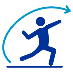 Javelin Throw Vector Icon