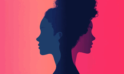 Feminism-themed vector background with a touch of elegance incorporating intricate patterns empowering quotes and a bold color palette in a visually dynamic and emotionally resonant composition