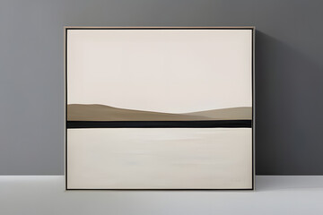 Framed Abstract Landscape Painting - Home Decor and Interior Wall Art