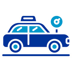 Short Distance Taxi Vector Icon