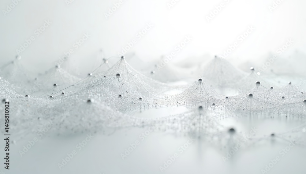 Poster abstract tech network structure on white background. data technology concept. futuristic connection.