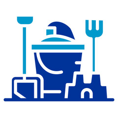 Sandcastle Tools Vector Icon