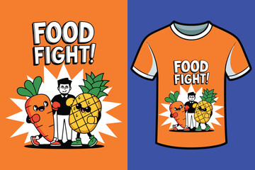 Food Fight! t-shirt design
