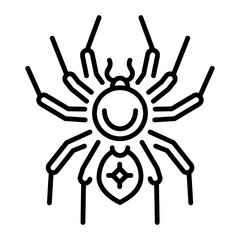 A linear style icon of a window spider 