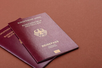 German passport, German document for travelling, border crossing