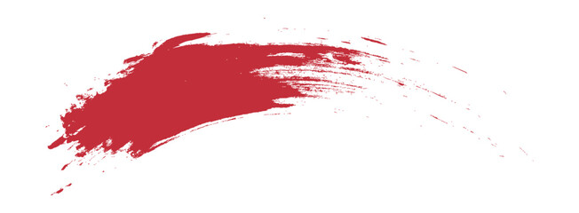 Red Brush strokes isolated on white background. Brush strokes grunge background. Vector brush stroke texture. Red ink, paint splatter.