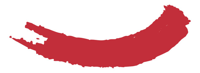 Red Brush strokes isolated on white background. Brush strokes grunge background. Vector brush stroke texture. Red ink, paint splatter.