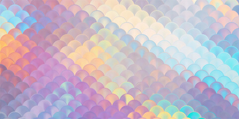 Soft pastel holographic mermaid, fish or snake scale. Iridescent skin
