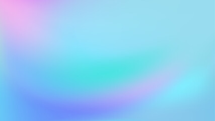 Light Blue smooth abstract gradient background. Holographic blurred