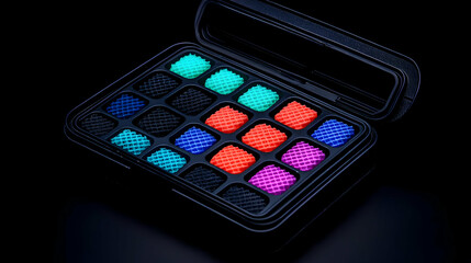 Colorful Cubes In Organized Display Box