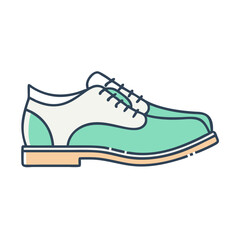 Stylish Mint Green and White Two Tone Mens Oxford Shoe with Cream Sole