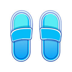 Pair of Light Blue Summer Slippers for Relaxation and Comfort
