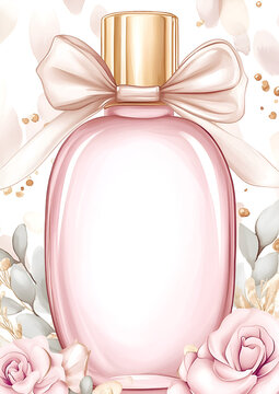 Pastel Watercolor Birthday Card with Nail Polish Bottle