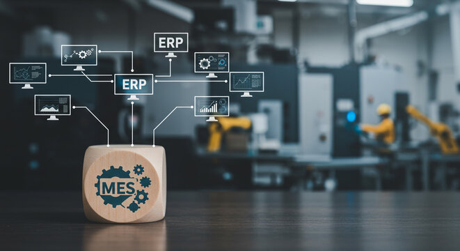 MES system integrates ERP for efficient manufacturing process automation improving factory workflow