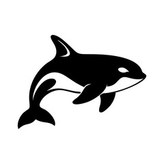 Dolphin fish animal silhouette. Good use for symbol, logo, mascot, web icon, sticker design, sign, or any design you want. Easy to use.