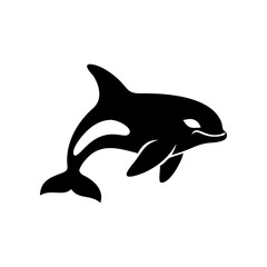 Dolphin fish animal silhouette. Good use for symbol, logo, mascot, web icon, sticker design, sign, or any design you want. Easy to use.