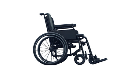 Fototapeta premium A wheelchair isolated on a transparent background ideal for medical healthcare and accessibi