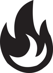 flame and fire black icon silhouette vector, Fire flame icon, food, wood