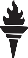flame and fire black icon silhouette vector, Fire flame icon, food, wood