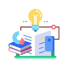 Creative Learning and Education Concept with Books and Lightbulb