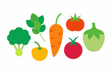 set of fresh vegetables