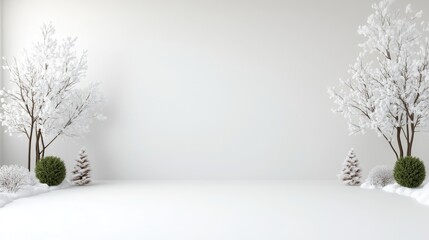 Snowy Winter Interior Scene