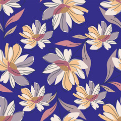 Seamless abstract floral.abstract background, beautiful, blossom, drawn, floral, flower background, flowers

